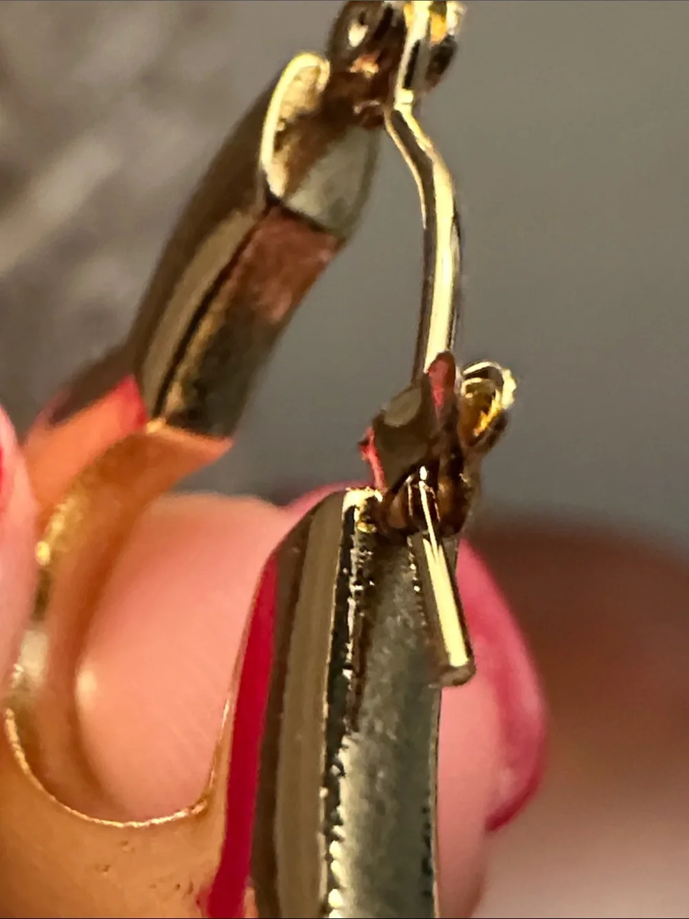 Fashion Jewelry Gold Heart Hoop Earrings
